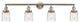 Small Bell 4 Light Bath Vanity Light, Brushed Satin Nickel, Deco Swirl