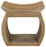 Uttermost 24814 Connor 18"W Elm Wood Frame Accent Stool by - Natural Elm