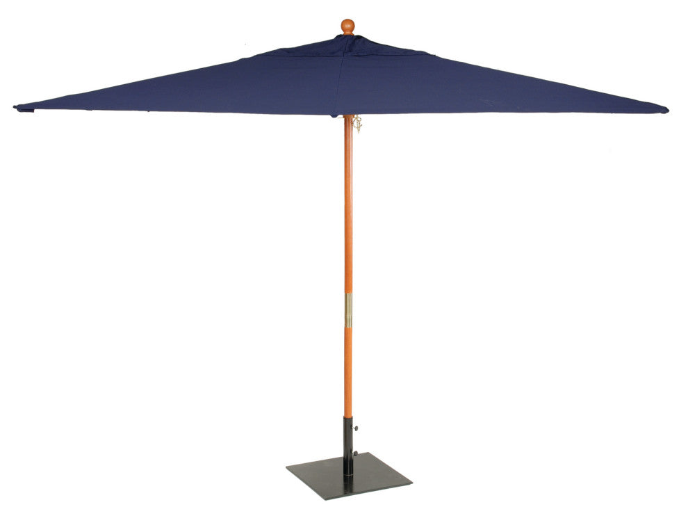 10' Rectangular Sunbrella Market Umbrella, Navy Blue