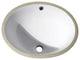 Undermount 16" Oval Vitreous China Ceramic Sink, White
