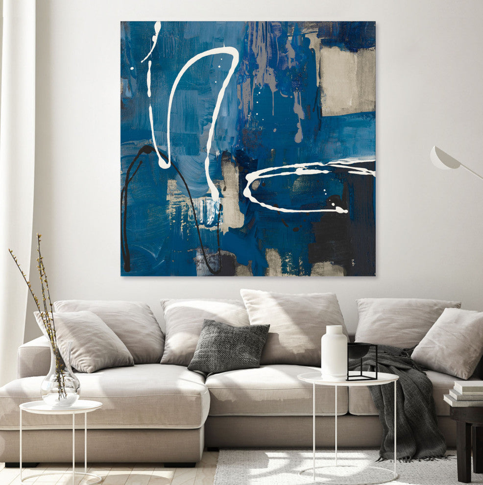 Indigo Retro - 84 x 84 by Lanie Loreth