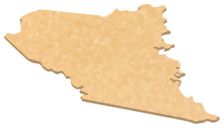 State Shaped Cutting Boards, Amber Bamboo, Maine