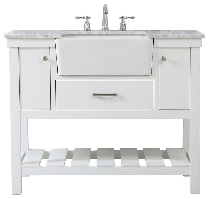 Home Living 22" Farmhouse White-Light Bathroom Vanity