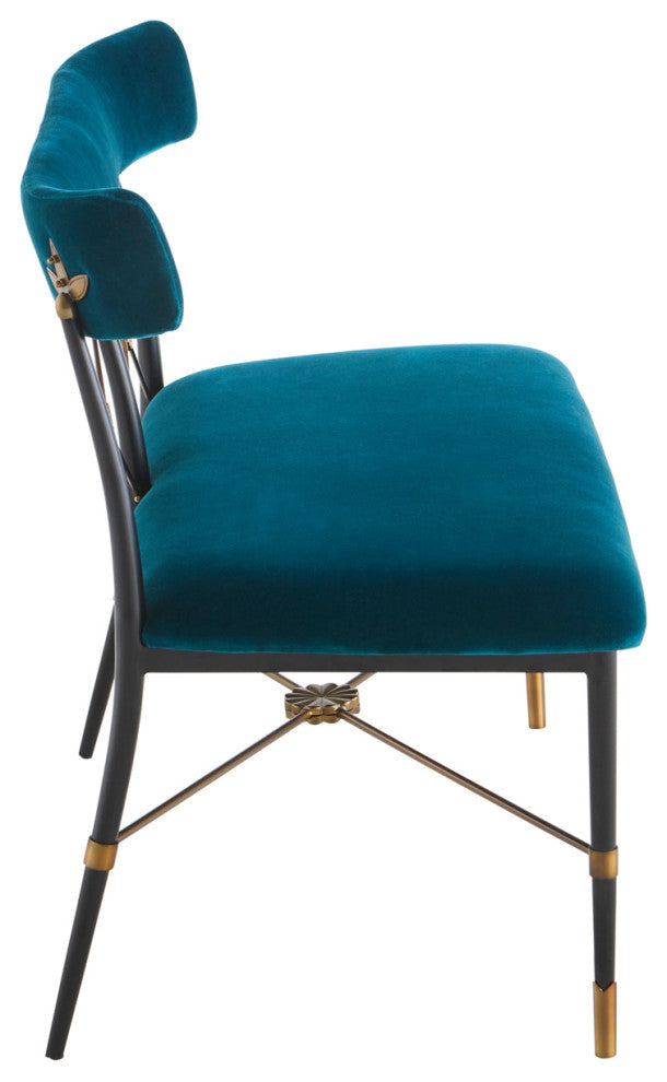 Rider Two-Seater Dining Bench, Rialto Peacock