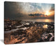 "African Rocky Coast Panorama" Oversized Beach Canvas Artwork, 20"x12"