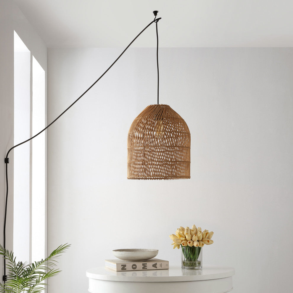 JONATHAN Y Lighting JYL1401 Koda 13"W LED Hardwired or Plug-In - Brown
