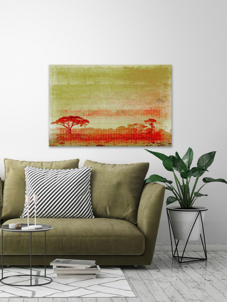 "Africa" Print on Canvas, 18"x12"