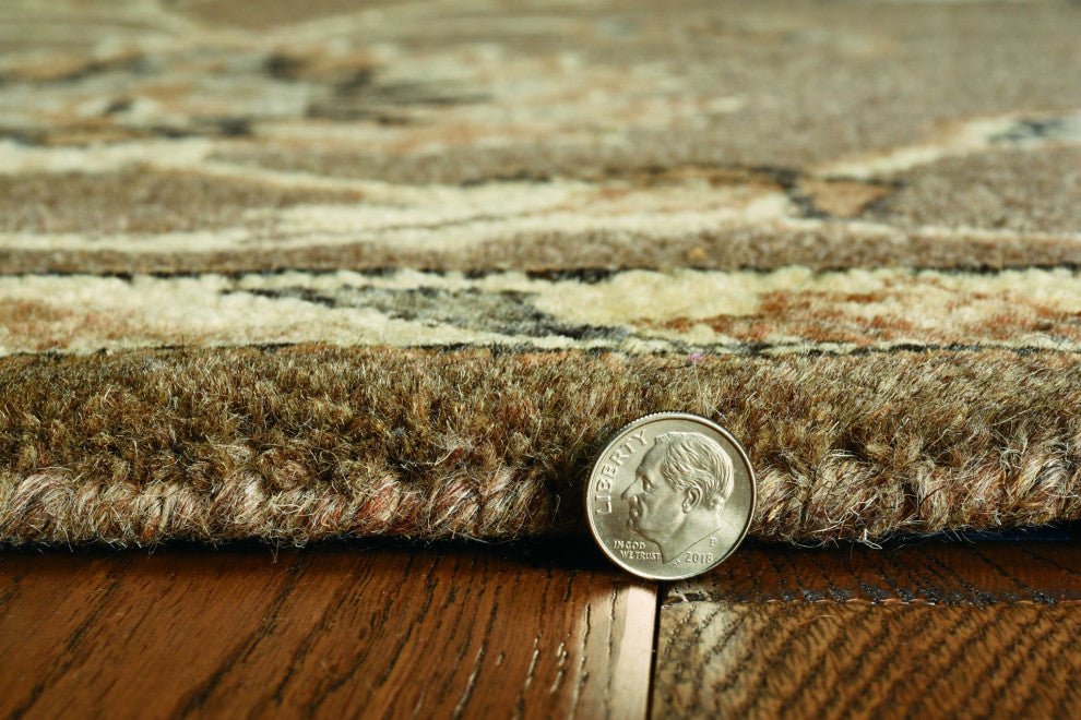 96" X 126" Coffee Wool Rug