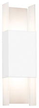 Ansa Outdoor LED Sconce, Textured White, Bright White