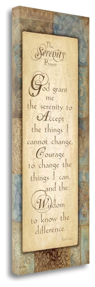 "Serenity Prayer" By Jo Moulton, Giclee Print on Gallery Wrap Canvas
