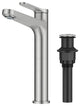 KRAUS Indy Single Handle Vessel Bathroom Faucet Spot Free BN, Pop Up Drain