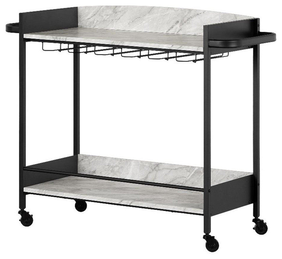 Bar Cart with Wine Glass Rack City Life South Shore