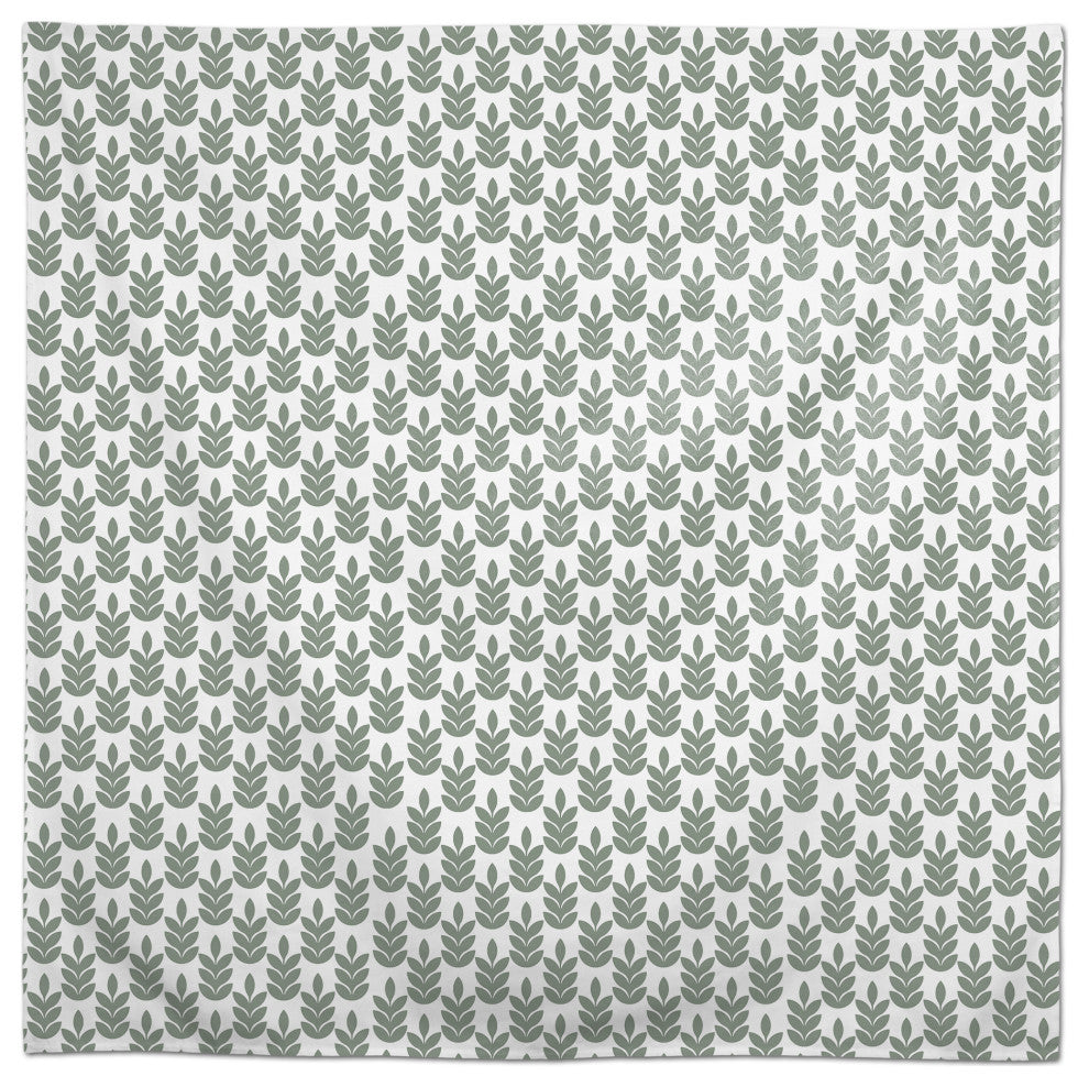 Leaf Pattern Green 58x58 Tablecloth