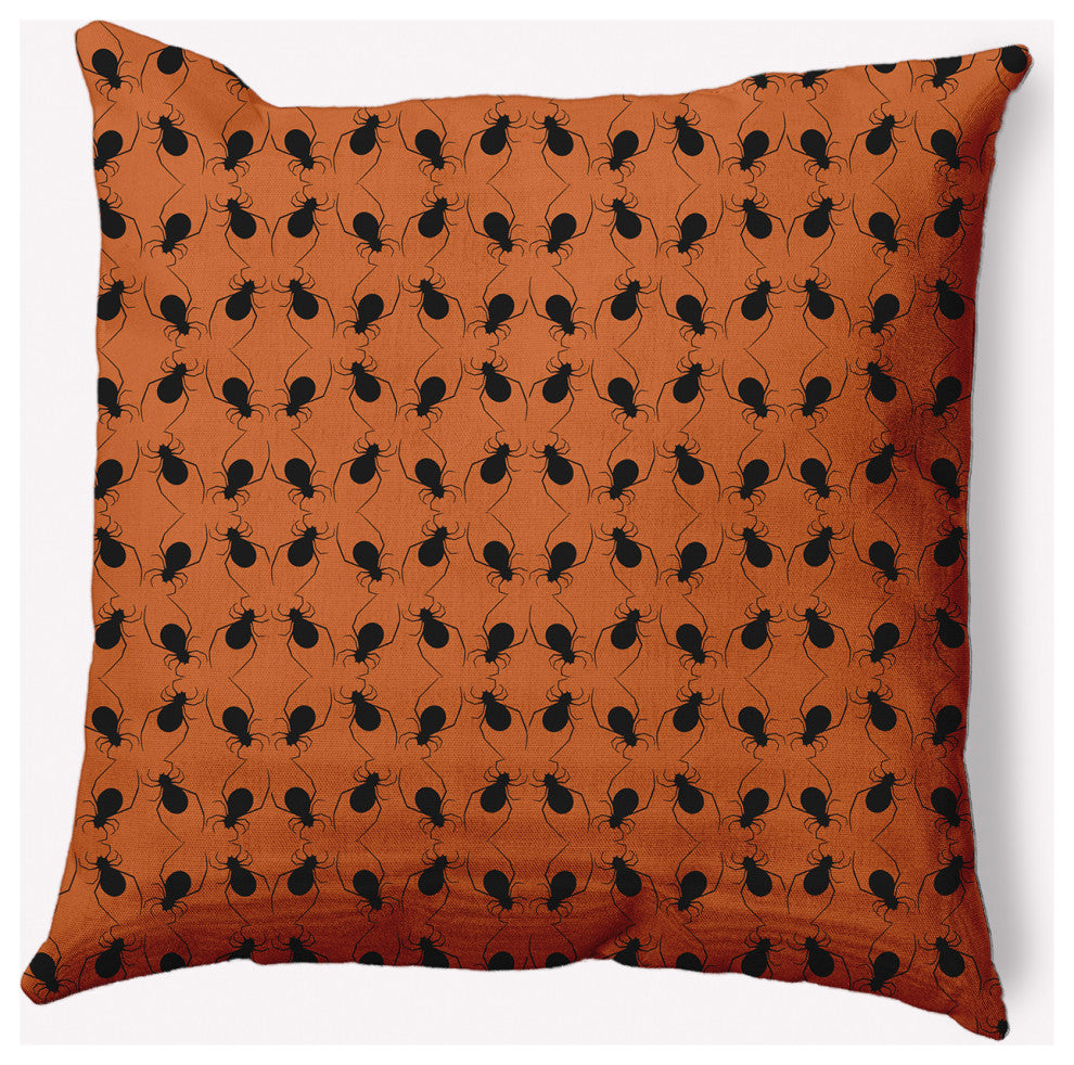 20" x 20" Spider Cluster Indoor/Outdoor Polyester Throw Pillow, Dusty Orange