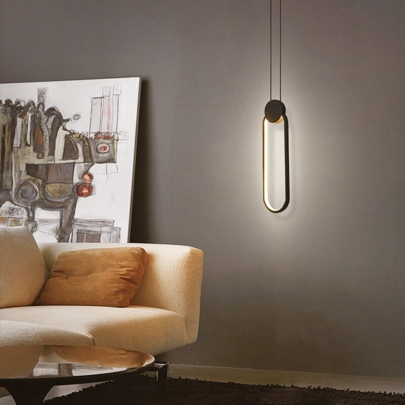 MIRODEMIÂ® Bouyon | Modern LED Minimalist Creative Long Pendant Light, Oval