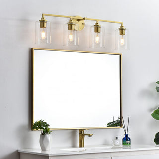 Elegant Lighting LD7315W33 Mayson 4 Light 10" Tall Bathroom - Chrome / Clear