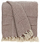 Brown and Beige Woven Herringbone Handloomed Throw
