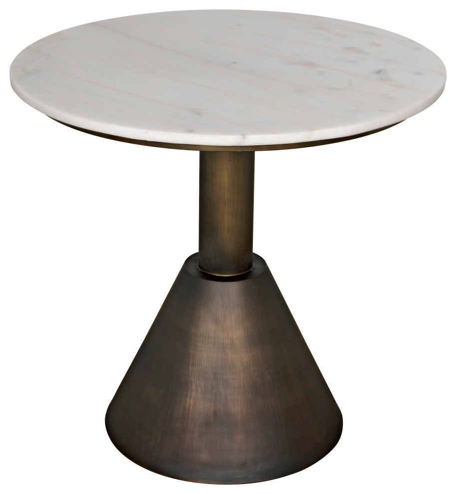 Joseph Side Table, Aged Brass