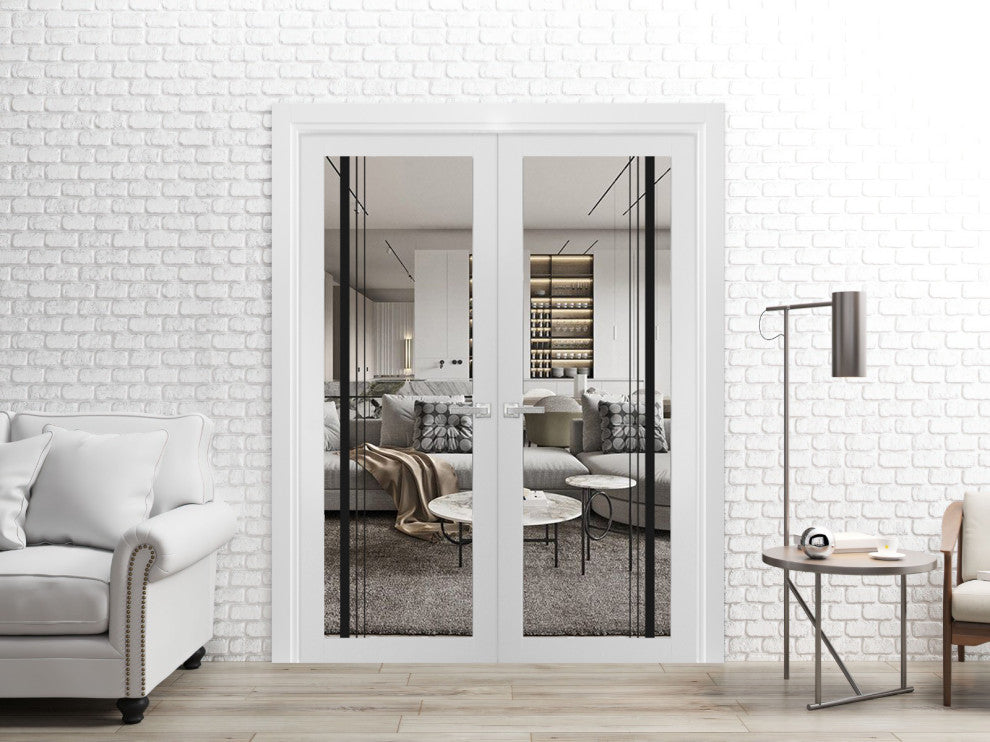 Slab Barn Door Panel 24x96 | Lucia 2566 White Silk | Sturdy Finished