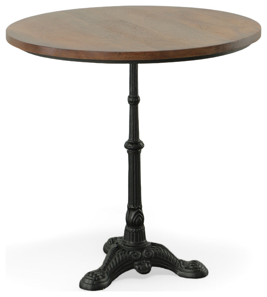 Velio Bistro Table, Chestnut, Black