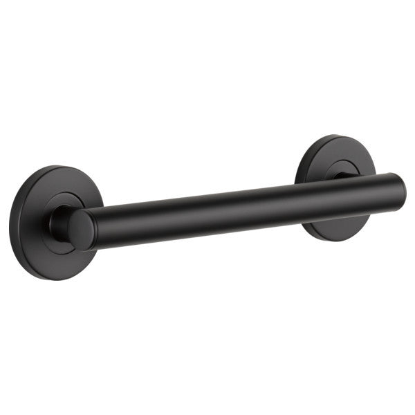 Delta BathSafety 12" Contemporary Decorative ADA Grab Bar, Matte Black, 41812-BL