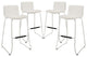 Modern White Dive Bar Stool Set of 4