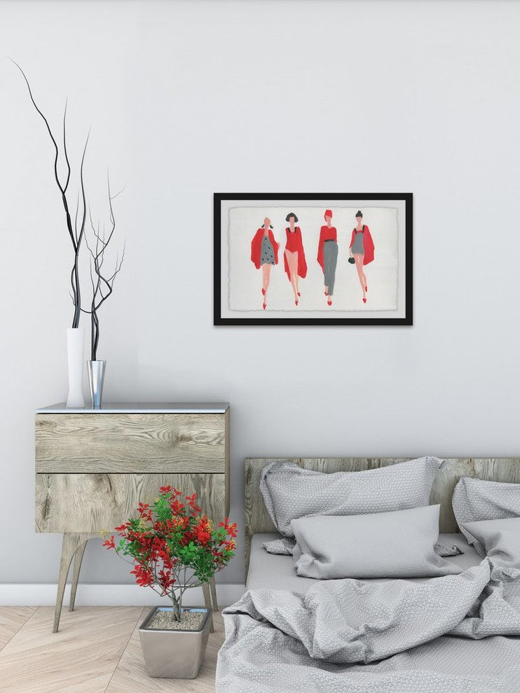 "Obsession Rouge" Framed Painting Print, 18"x12"