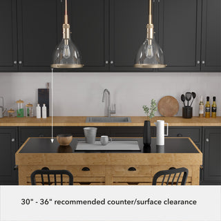 Hunter 13" Van Nuys Alturas Gold 1-Light Pendant Ceiling Light Fixture