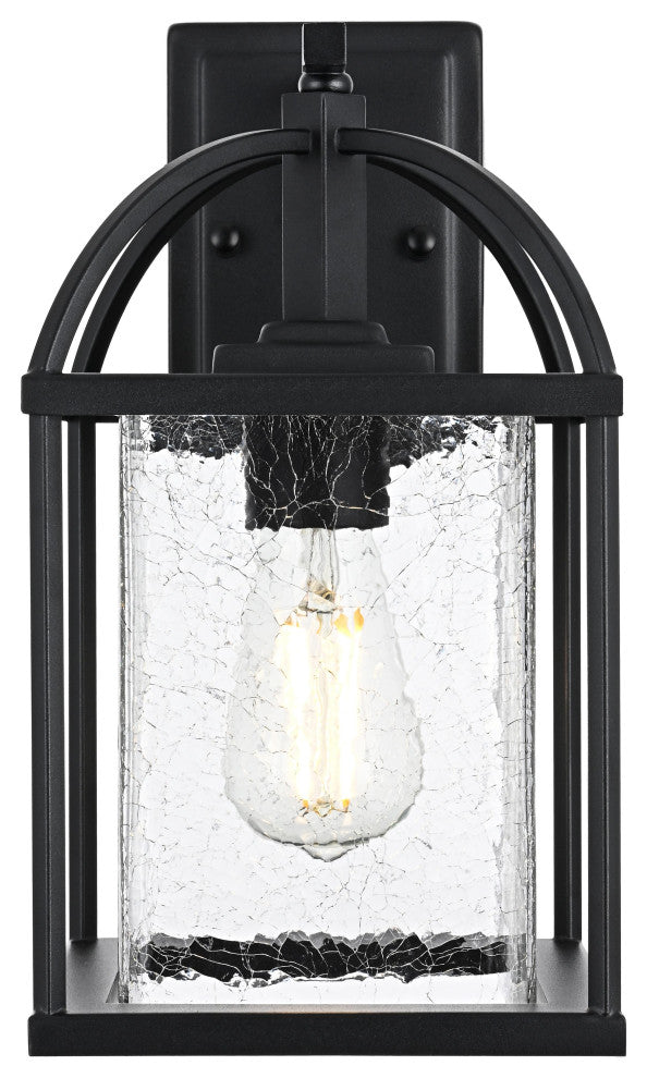 Home Living 7" Outdoor Wall Sconce, Black