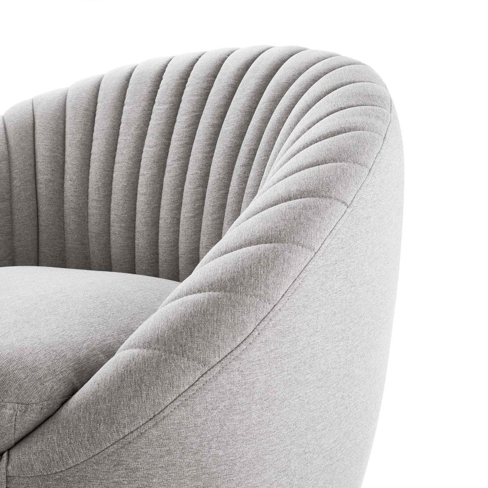 ArmTufted Chair Swivel Accent Tufted Chair, Black Gray, Modern, Lounge