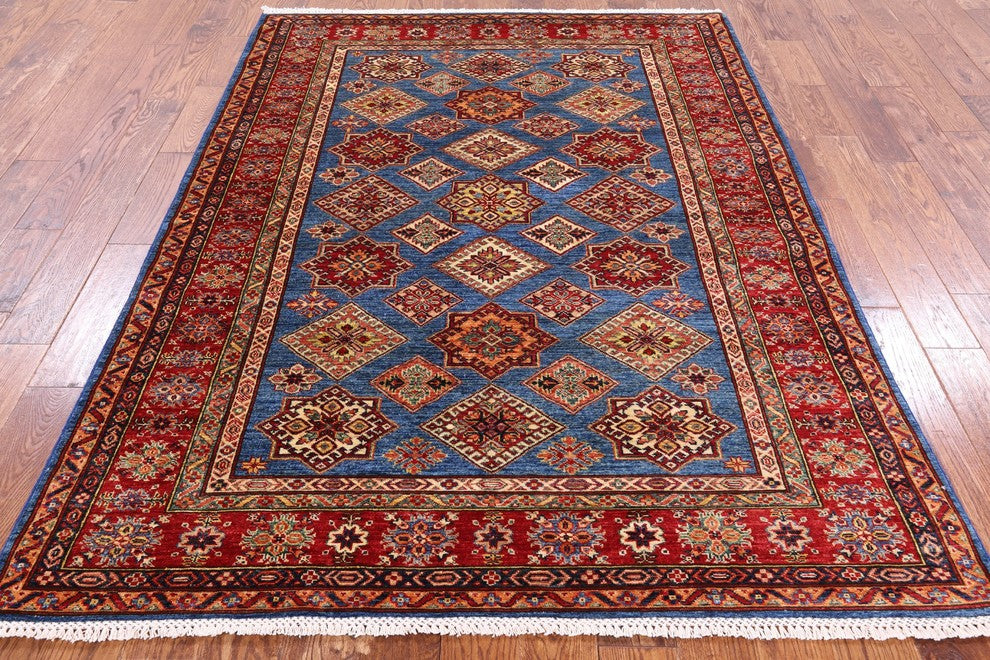 Super Kazak Handmade Area Rug 6' X 8'