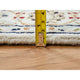 Ivory 250 KPSI Nain Flower Design Wool and Silk Hand Knotted Rug, 3'0"x3'1"