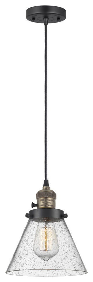 Innovations 201CSW-BAB-G44-LED 1 Light Pendant, Switch, Black Antique Brass