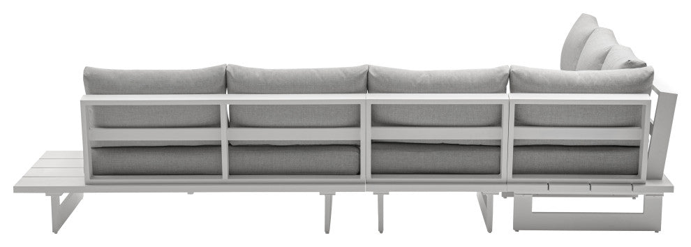Maldives Grey Water Resistant Fabric Outdoor Patio Modular Sectional