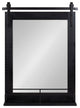 Cates Framed Wall Mirror with Shelf, Black 24x31