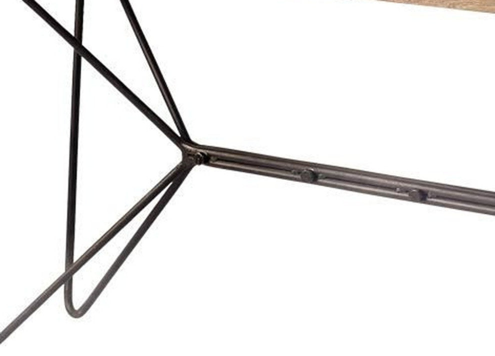 16" Brown Solid Wood 4 Legs Console Table