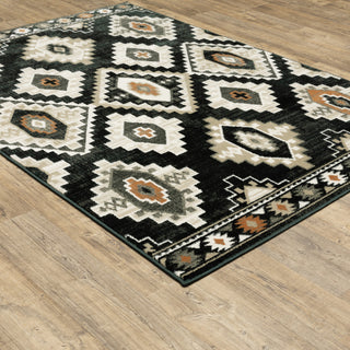 Garson Southwest Diamonds Area Rug, Charcoal, 7'10"x10'