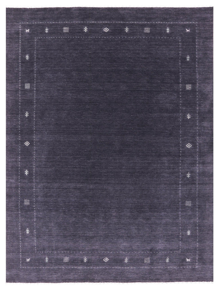 9' 0" X 11' 10" Handmade Persian Gabbeh Wool Rug Q11378