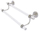 Clearview 24" Double Towel Bar with Dotted Accents, Satin Nickel