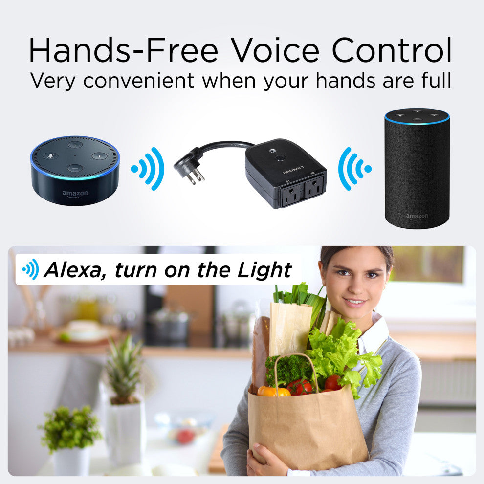Outdoor Smart Dual Plug WiFi Remote App Control for Outdoor Lights