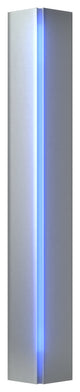 Gallery Small Sconce, Vintage Platinum Finish, Blue Glass