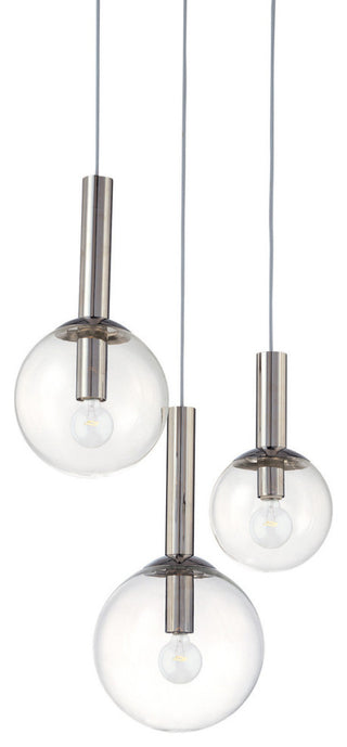 Sonneman 3763 Bubbles 3 Light 20\"W Multi Light Pendant - Polished Nickel