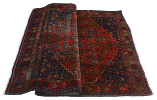 Semi Antique Krishma Red/Navy Rug, 4'5x6'4