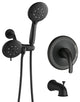 5 inch Wall-Mounted Round Shower System with Handheld Shower and head shower and