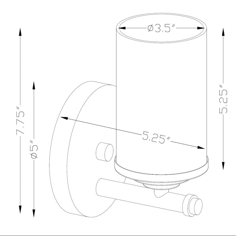 1-Light Wall Sconce, Soft Gold