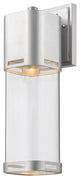Lestat 1 Light Outdoor Wall Light in Brushed Aluminum