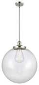 Beacon Pendant, Polished Nickel, Clear