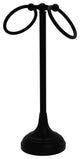 Vanity Top 2 Ring Guest Towel Holder, Matte Black