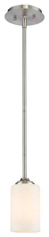 Bordeaux 1 Light Mini Pendant, Brushed Nickel