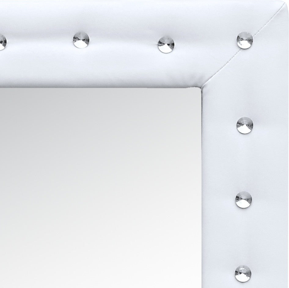 Modern Classics Tufted Mirror 36", White